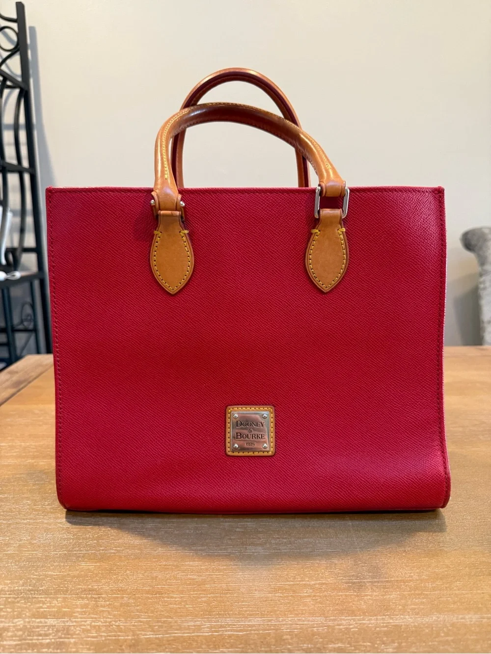 Dooney and Bourke Janine Red Satchel Handbag